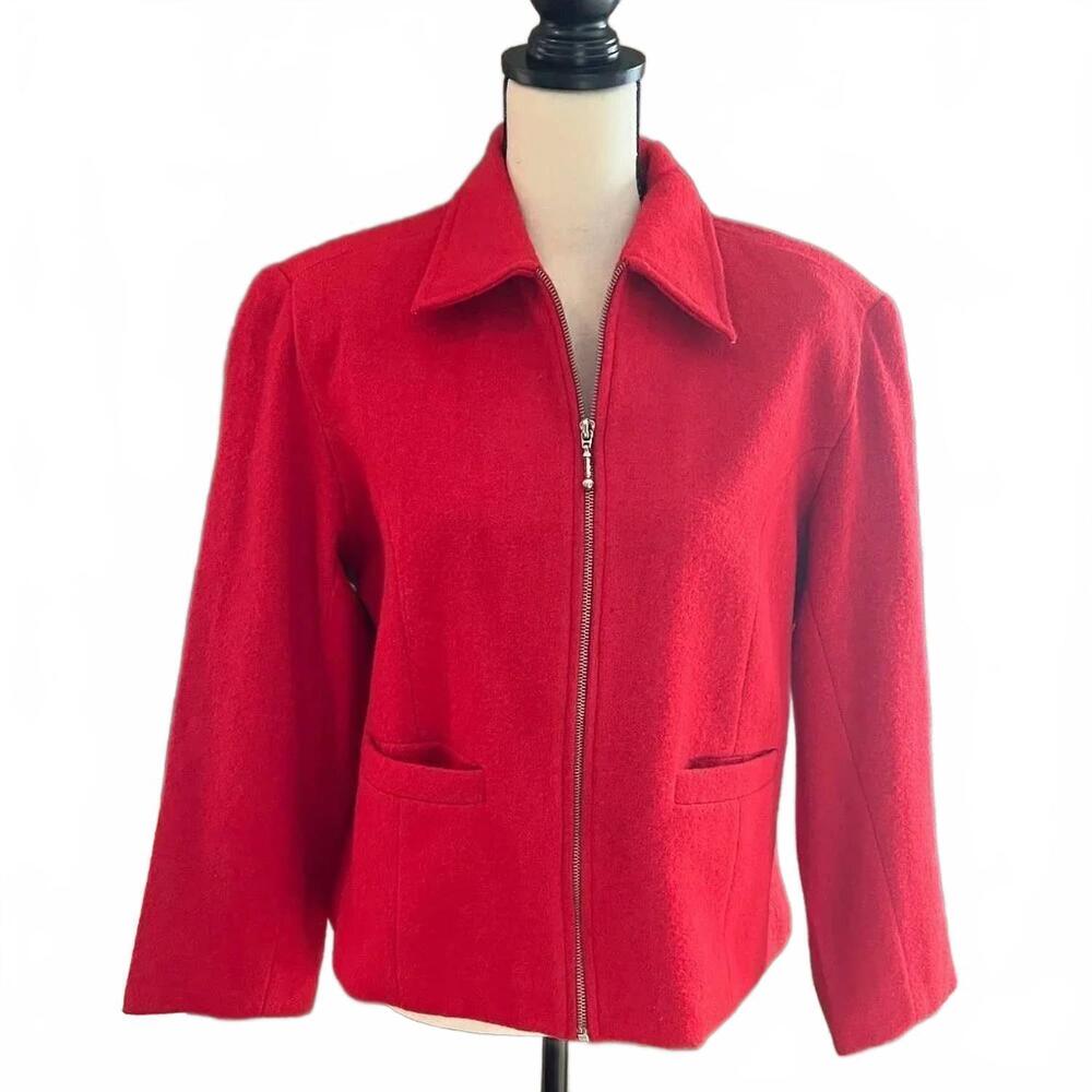 NEW KEREN HART women's zip-front jacket in red
